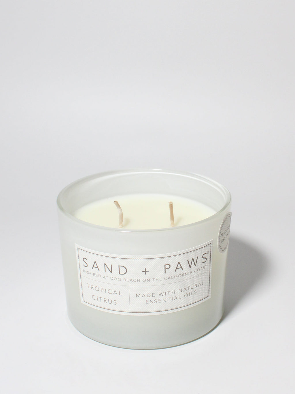 Scented Sand + Paws Tropical Citrus 12 oz scented candle
