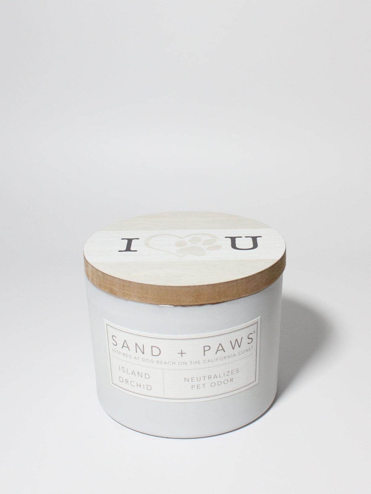 Scented Sand + Paws Island Orchid 12 oz scented candle