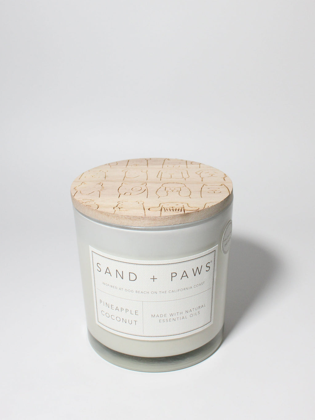 Scented Sand + Paws Pineapple Coconut 21 oz scented candle