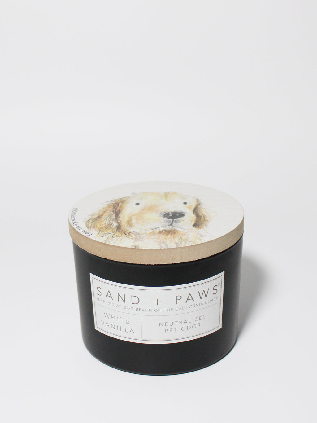 Scented Sand + Paws White Vanilla 12 oz scented candle