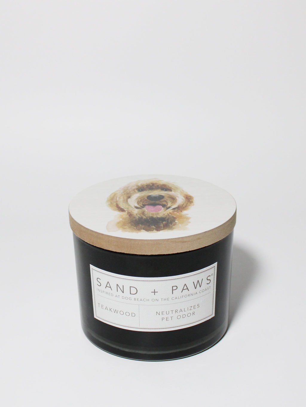 Scented Sand + Paws Teakwood 12 oz scented candle