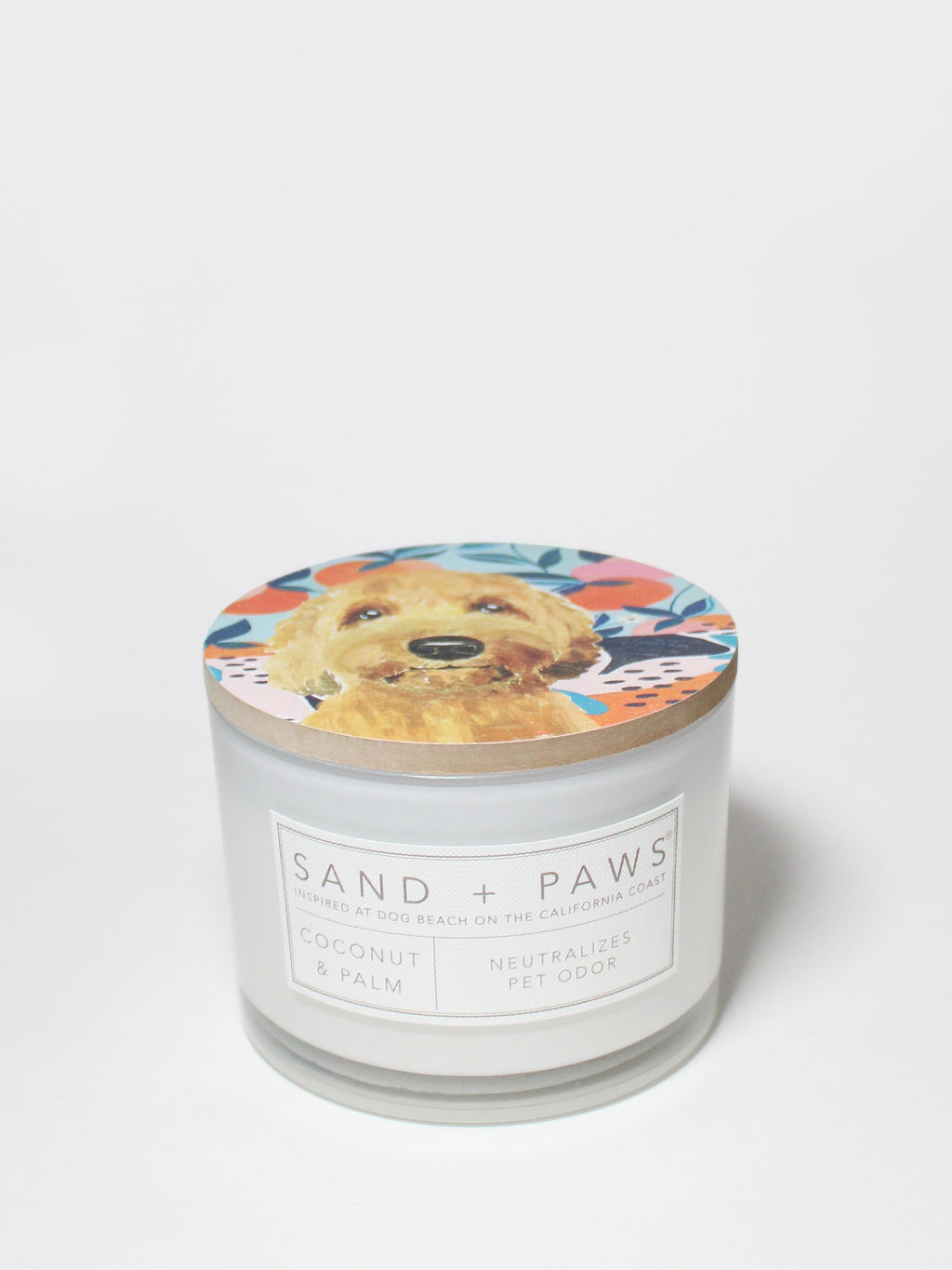 Scented Sand + Paws Coconut & Palm 12 oz scented candle
