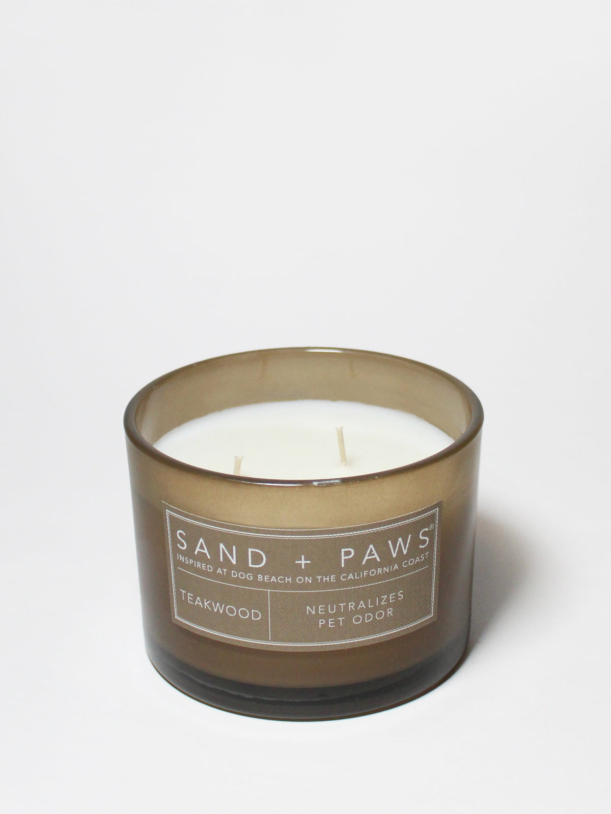 Scented Sand + Paws Teakwood 12 oz scented candle