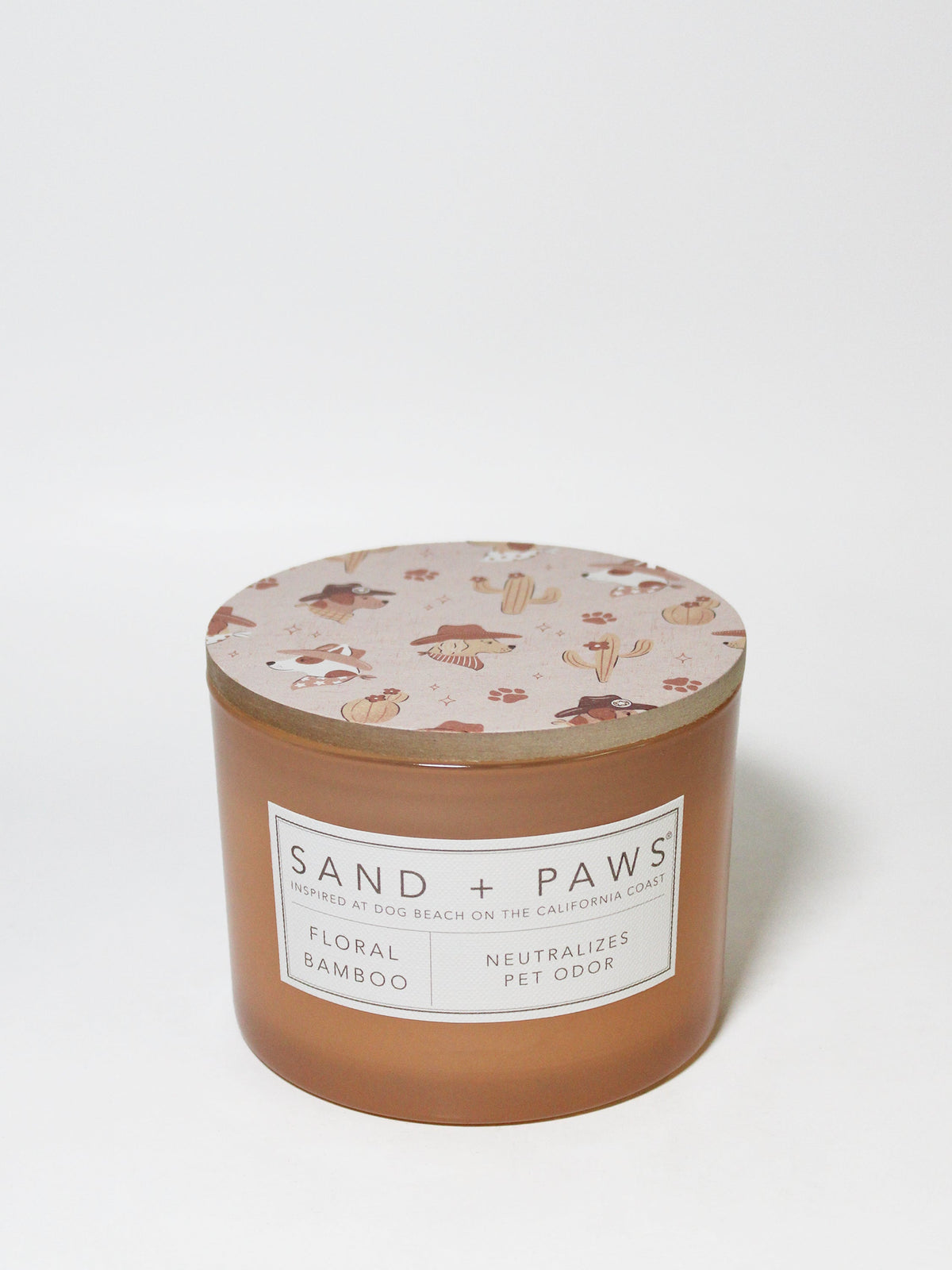 Scented Sand + Paws Floral Bamboo 12 oz scented candle