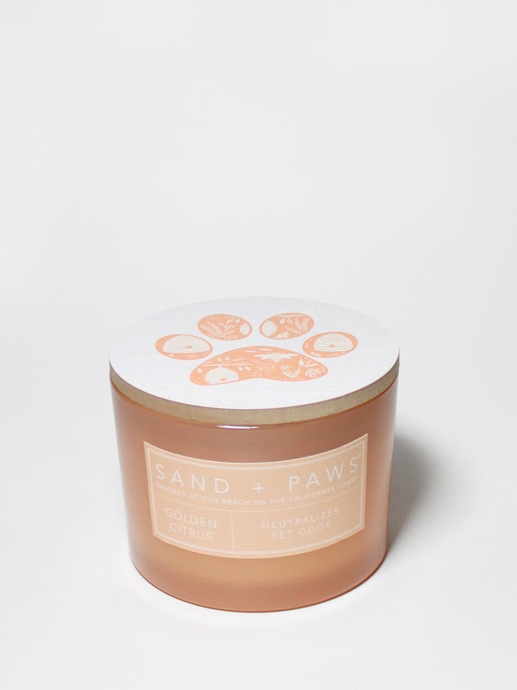 Scented Sand + Paws Golden Citrus 12 oz scented candle
