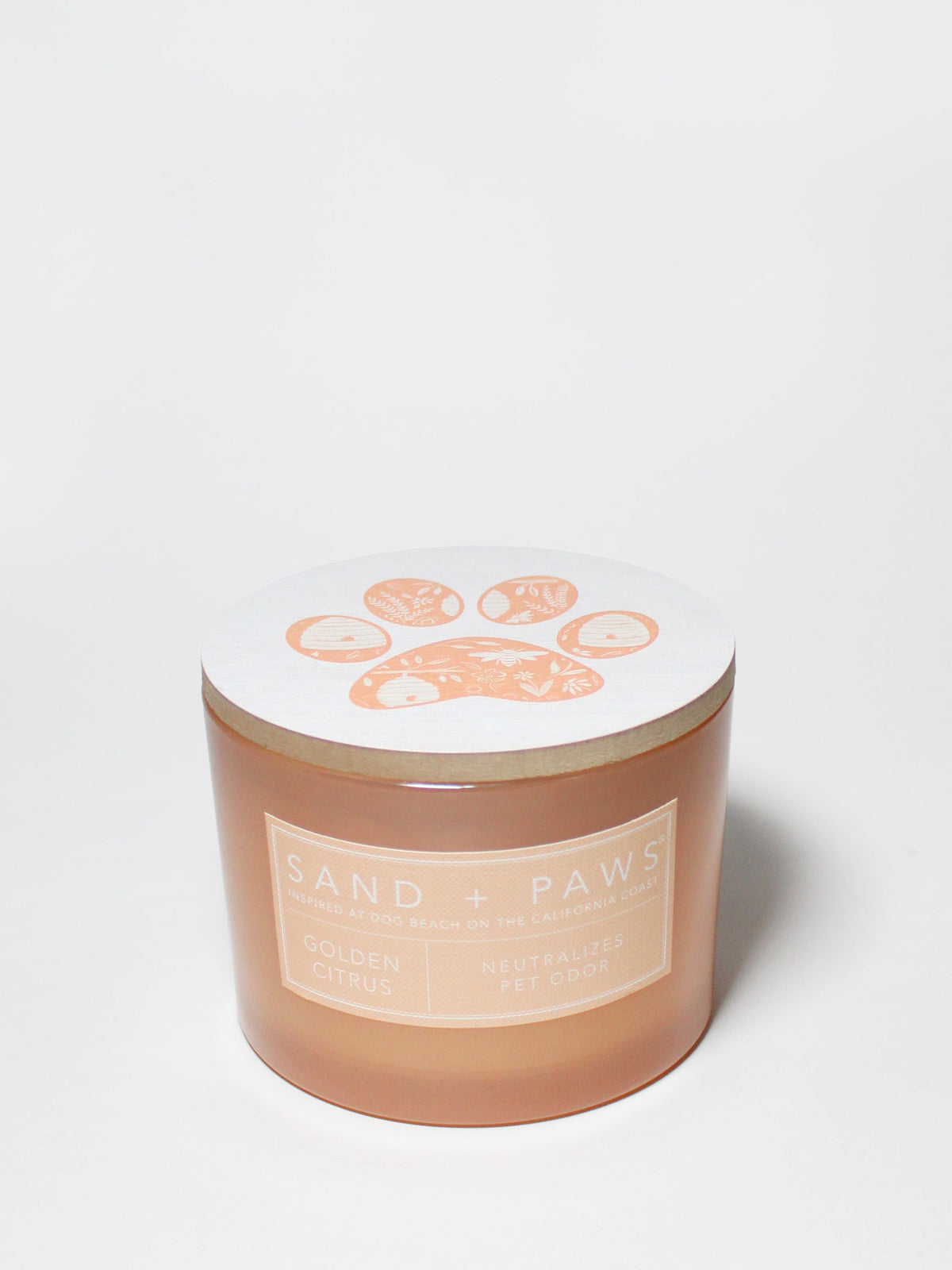 Scented Sand + Paws Golden Citrus 12 oz scented candle