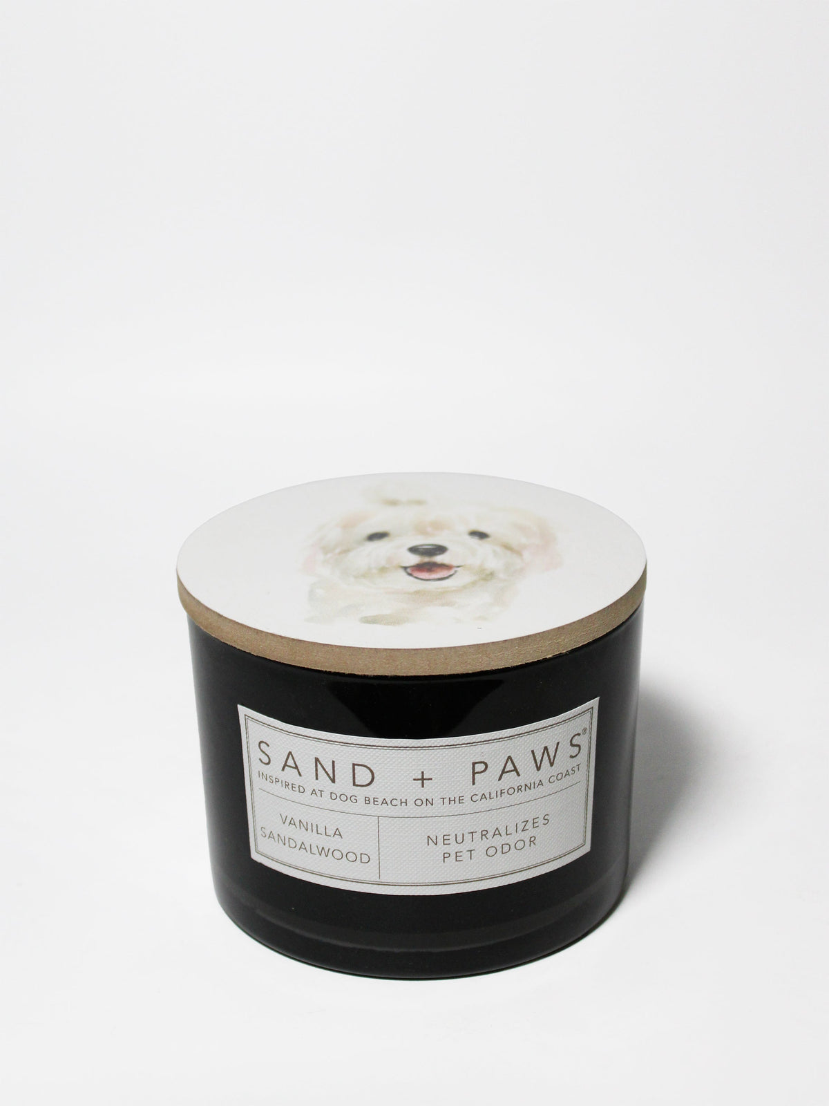 Scented Sand + Paws Vanilla Sandalwood 12 oz scented candle