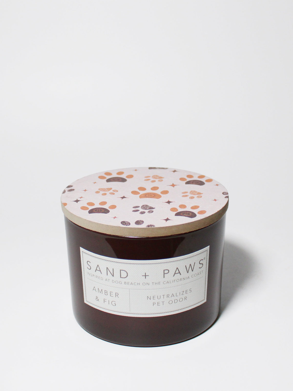 Scented Sand + Paws Amber & Fig 12 oz scented candle