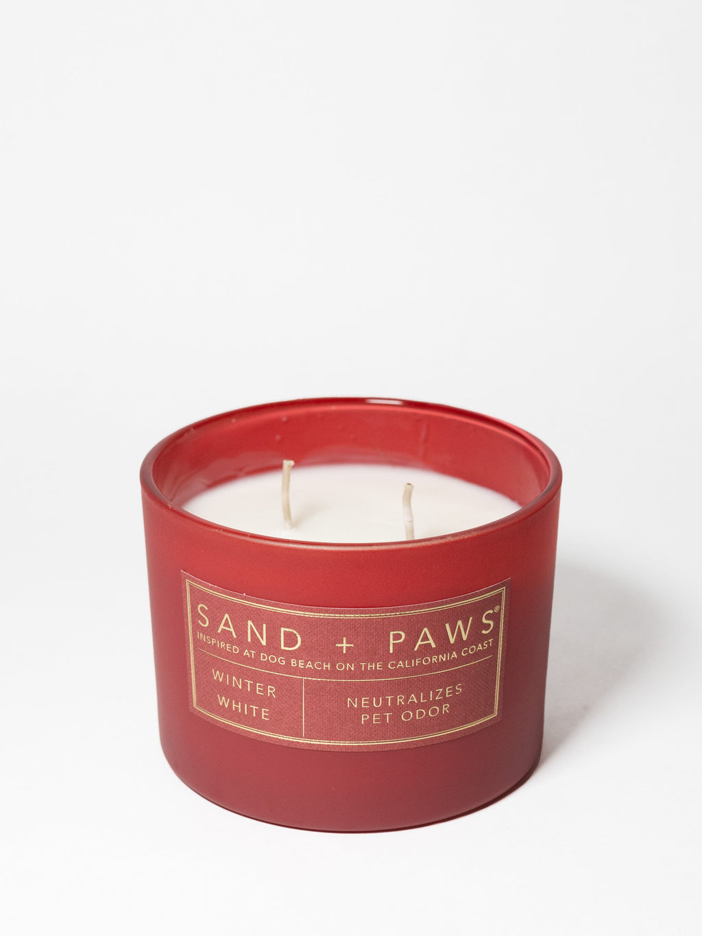 Scented Sand + Paws Winter White 12 oz scented candle