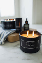 Scented Teakwood 12 oz scented candle