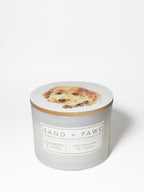 Scented Sand + Paws Cashmere & Linen 12 oz scented candle