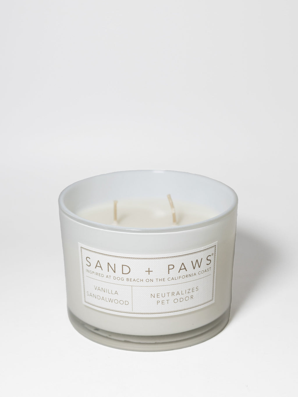 Scented Sand + Paws Vanilla Sandalwood 12 oz scented candle
