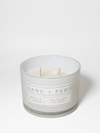 Scented Sand + Paws Vanilla & Amber 12 oz scented candle