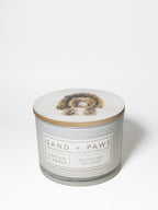 Scented Sand + Paws Vanilla & Amber 12 oz scented candle