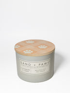 Scented Sand + Paws Cashmere & Linen 12 oz scented candle