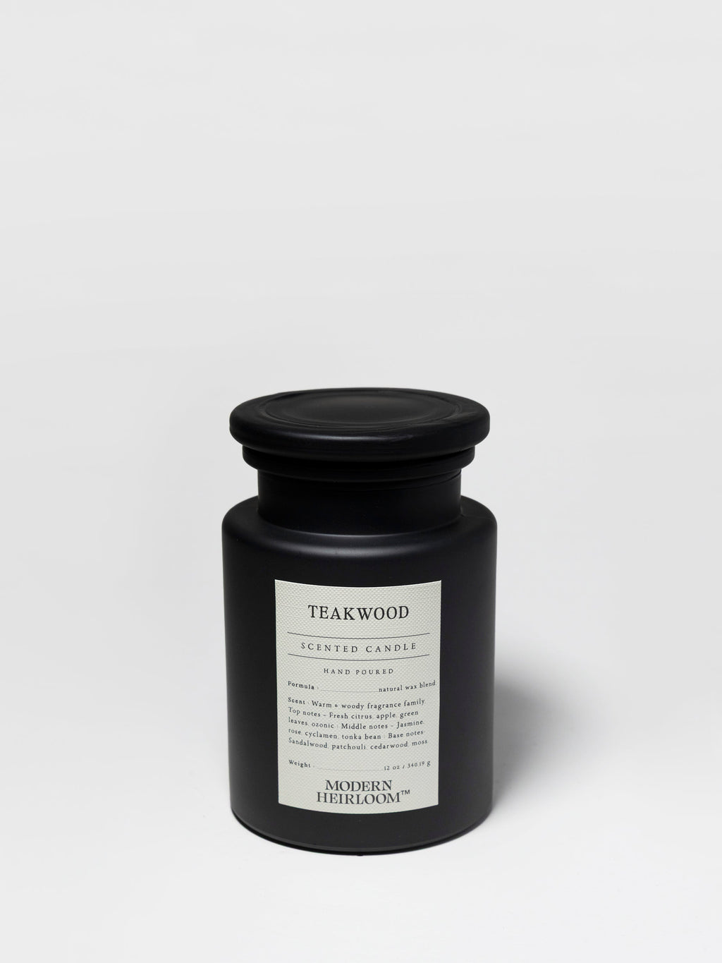 Scented Teakwood 12 oz scented candle