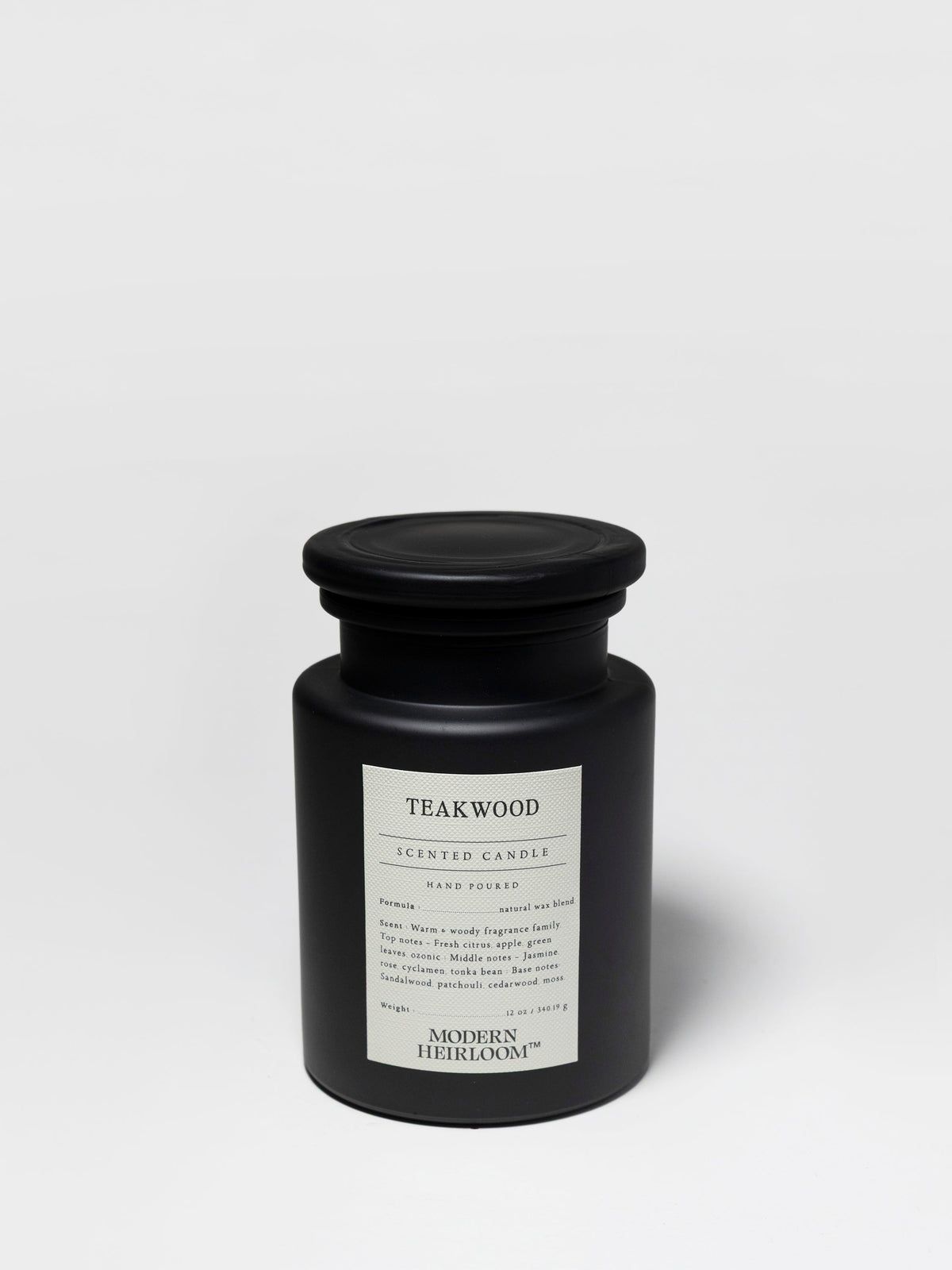 Scented Teakwood 12 oz scented candle