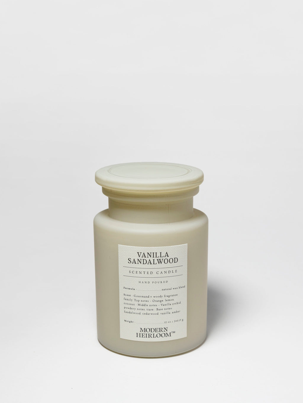 Scented Vanilla Sandalwood 12 oz scented candle