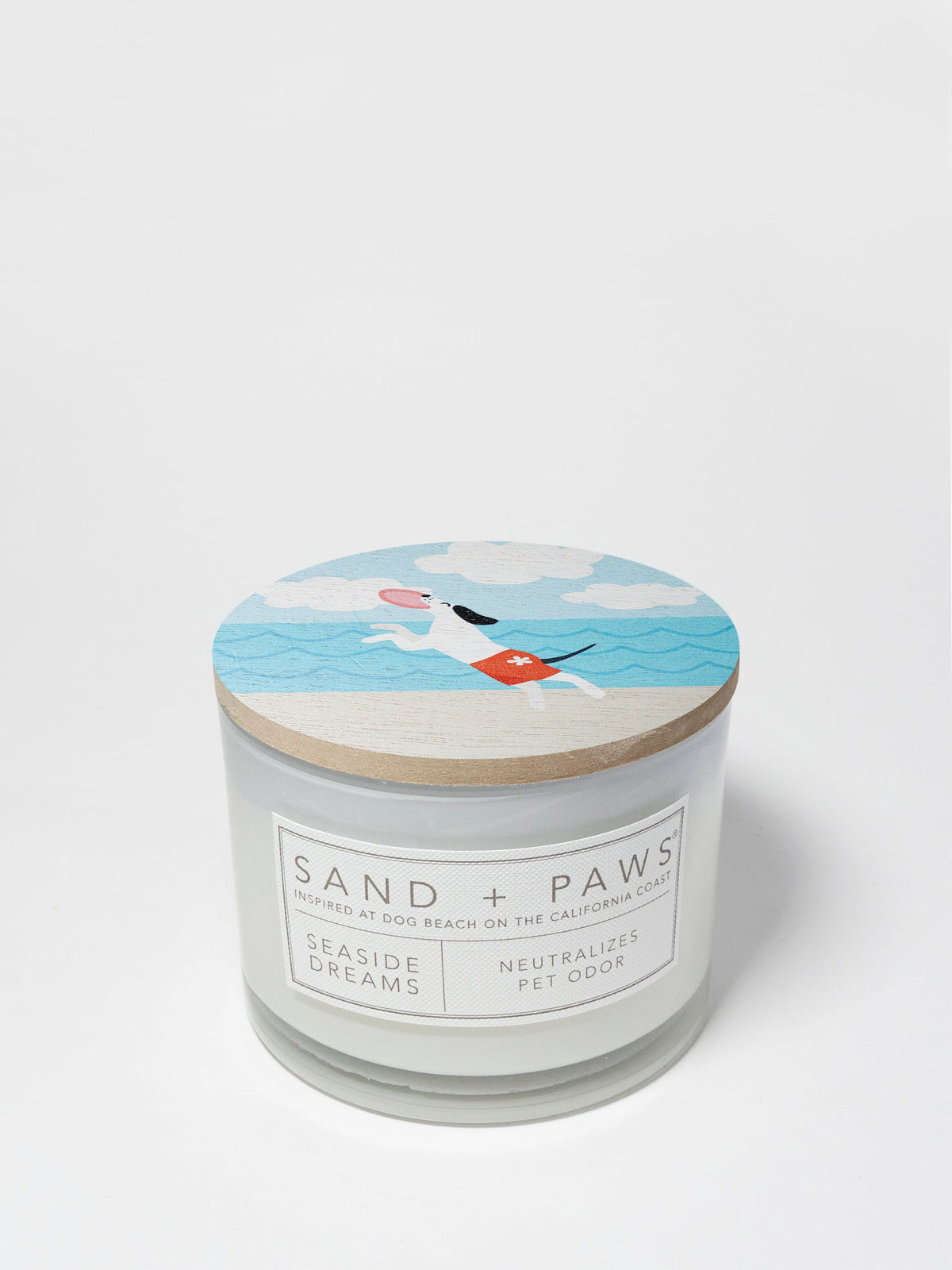Scented Sand + Paws Seaside Dreams 12 oz scented candle