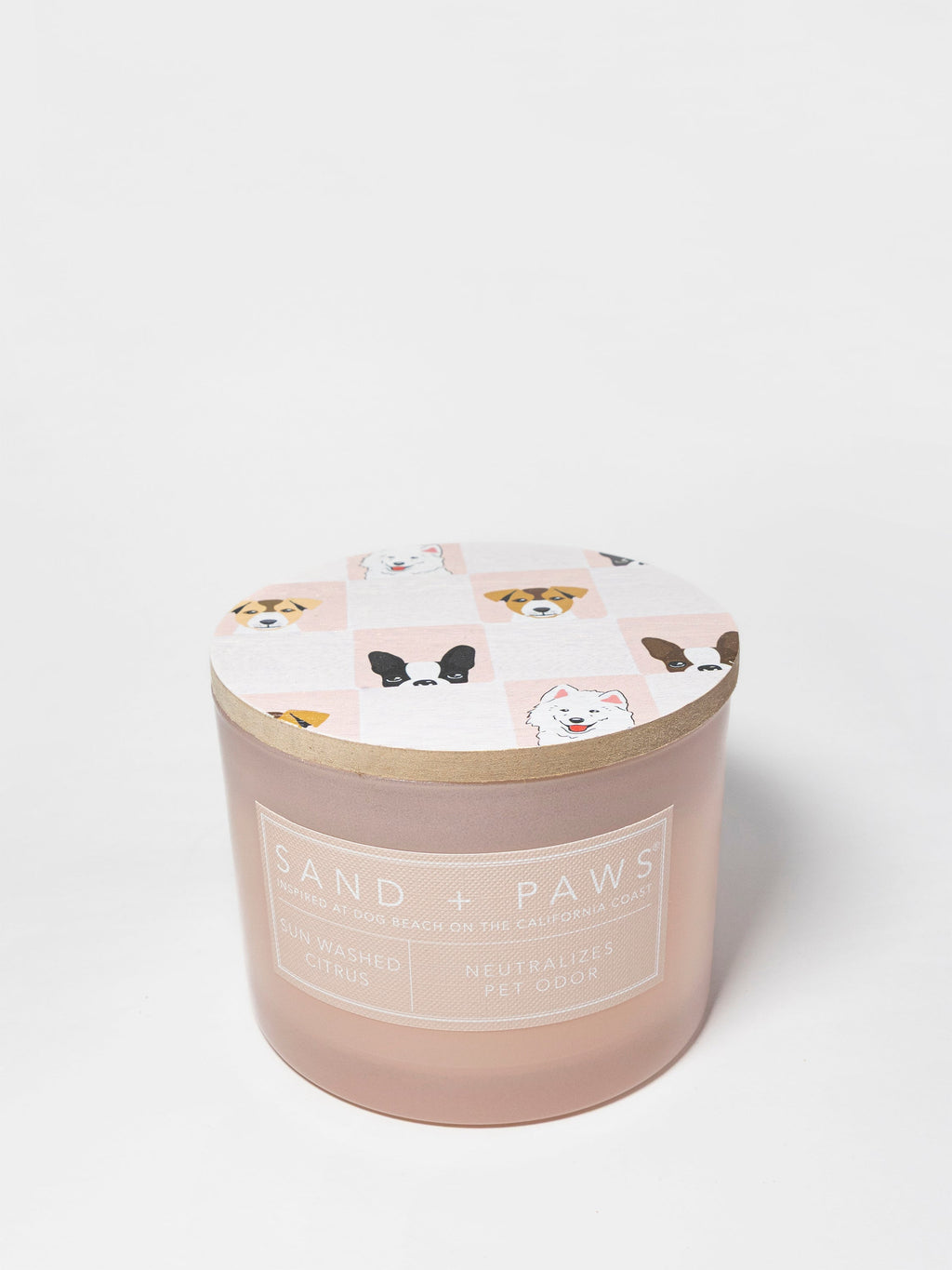 Scented Sand + Paws Sun Washed Citrus 12 oz scented candle