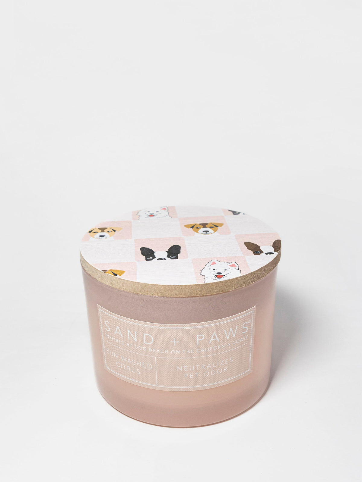 Scented Sand + Paws Sun Washed Citrus 12 oz scented candle
