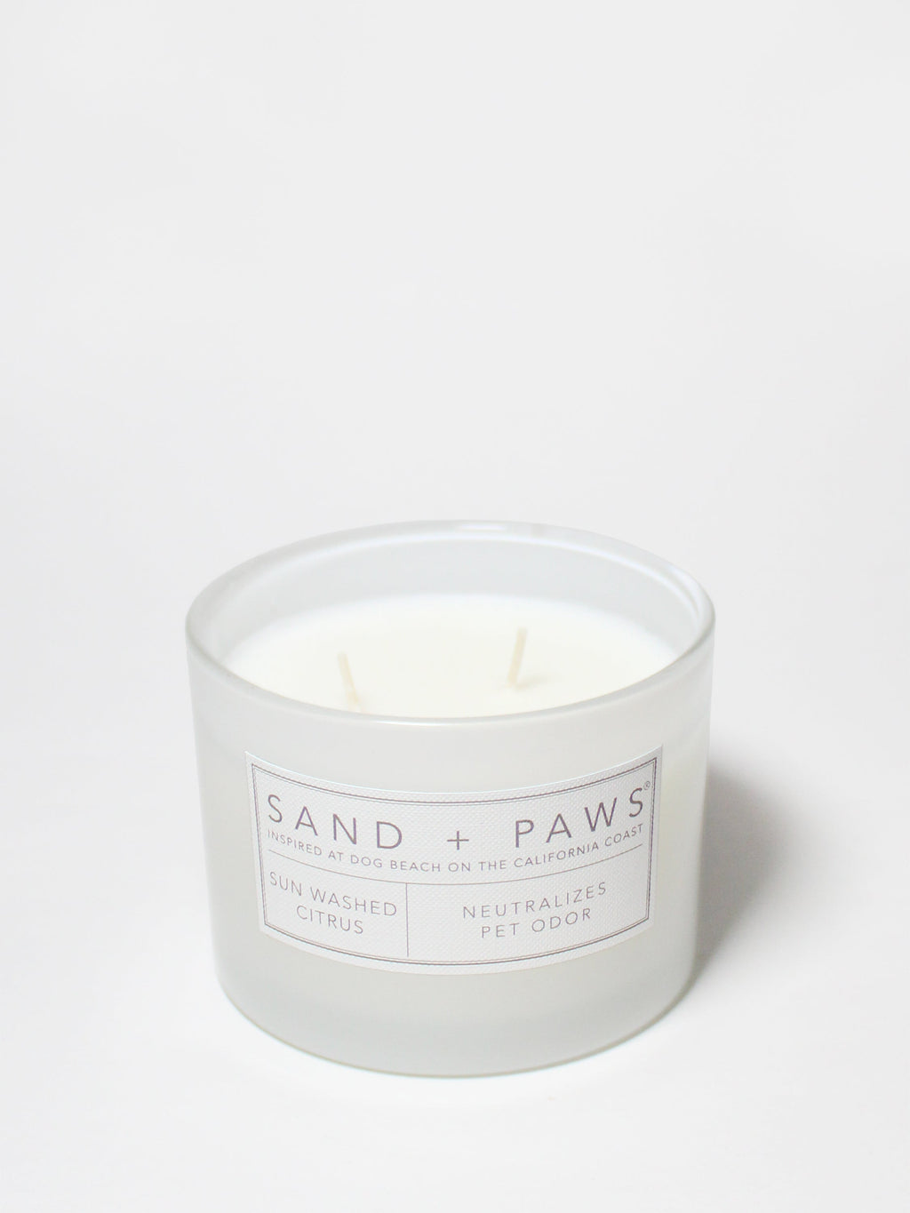 Scented Sand + Paws Sun Washed Citrus 12 oz scented candle