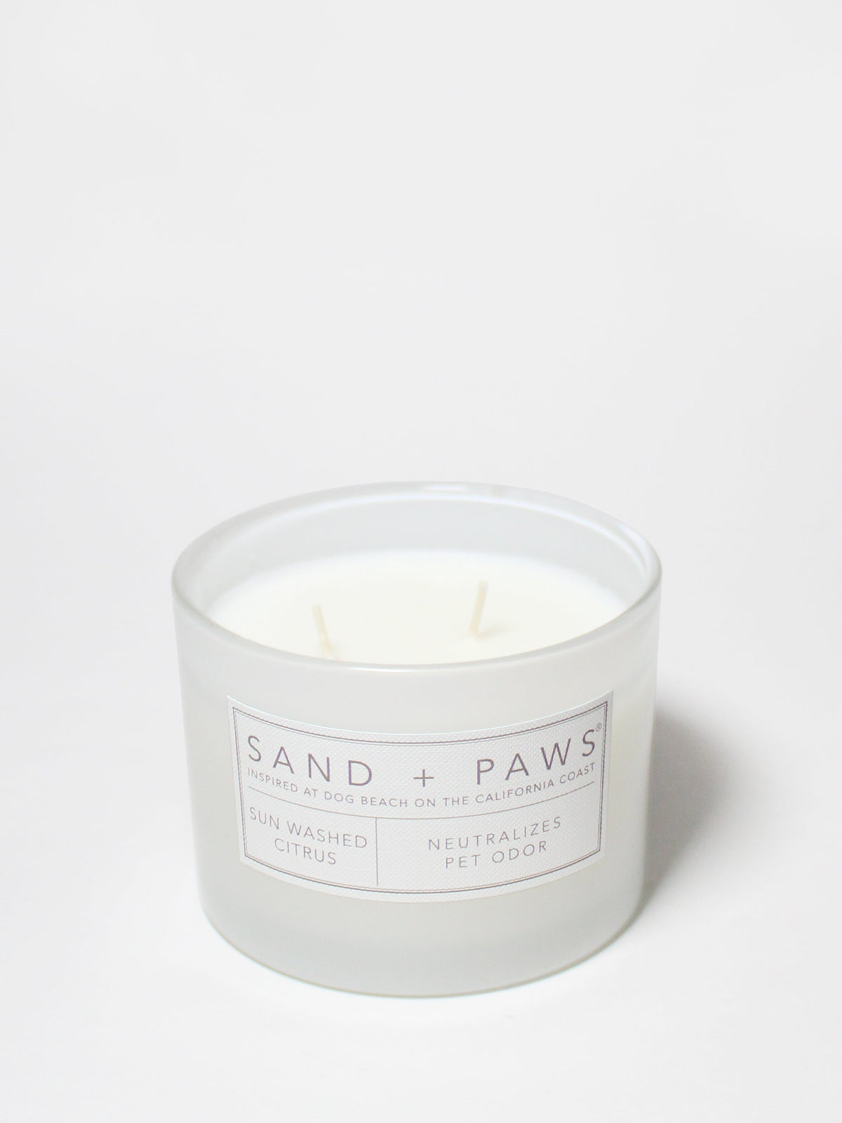 Scented Sand + Paws Sun Washed Citrus 12 oz scented candle