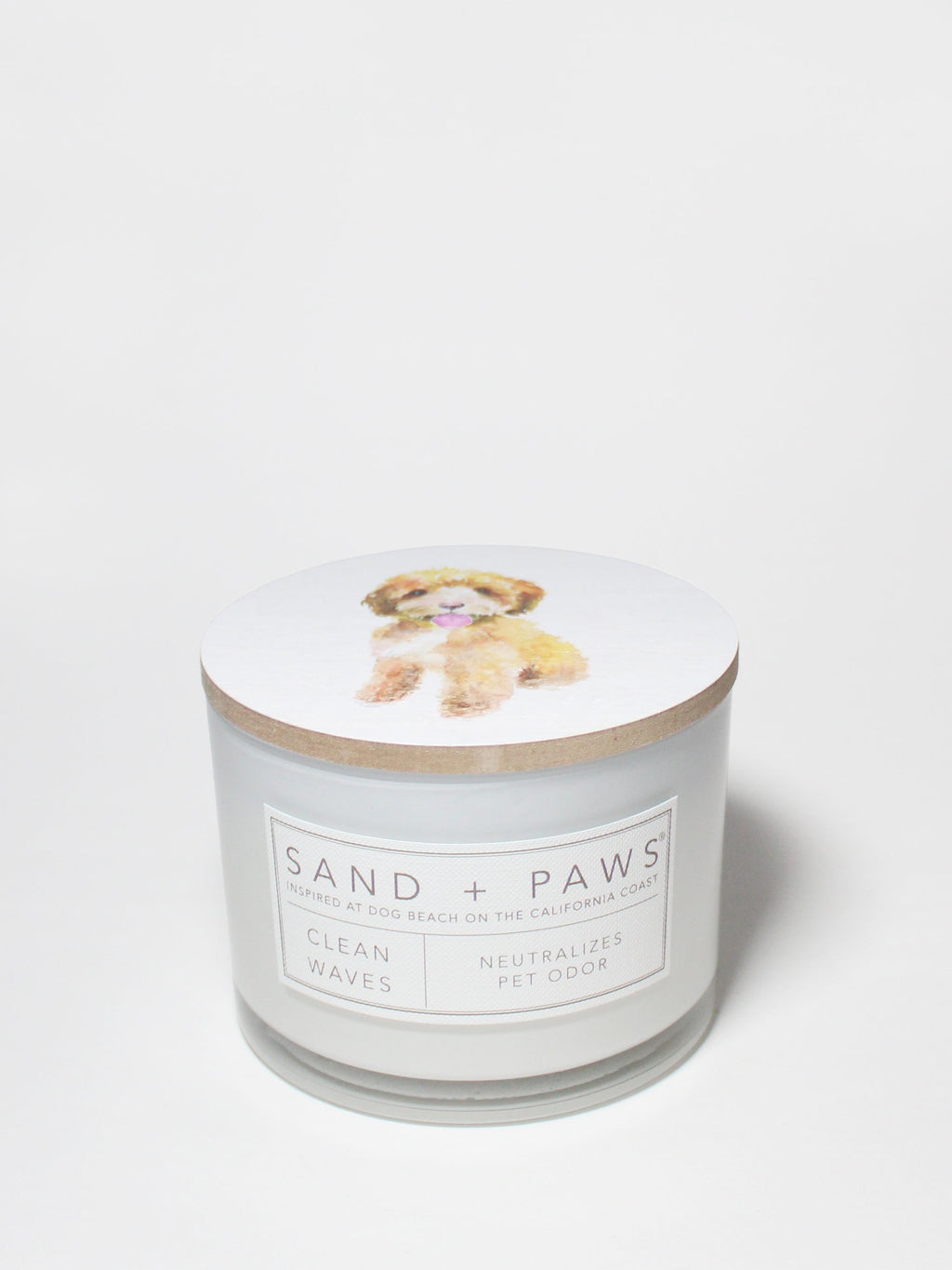 Scented Sand + Paws Clean Waves 12 oz scented candle