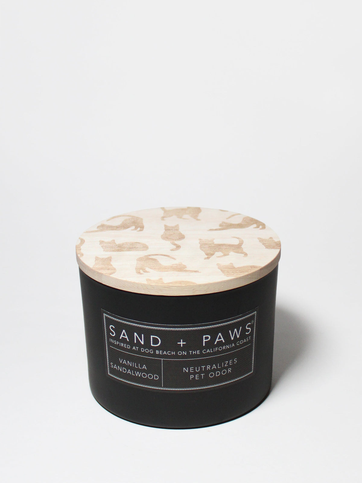 Scented Sand + Paws Vanilla Sandalwood 12 oz scented candle